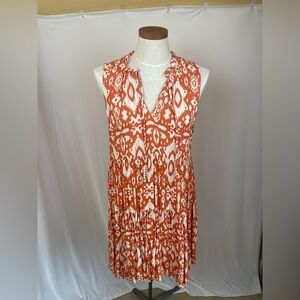 BB Dakota Orange Printed Tropical Breeze Sleeveless Dress Size small NWOT